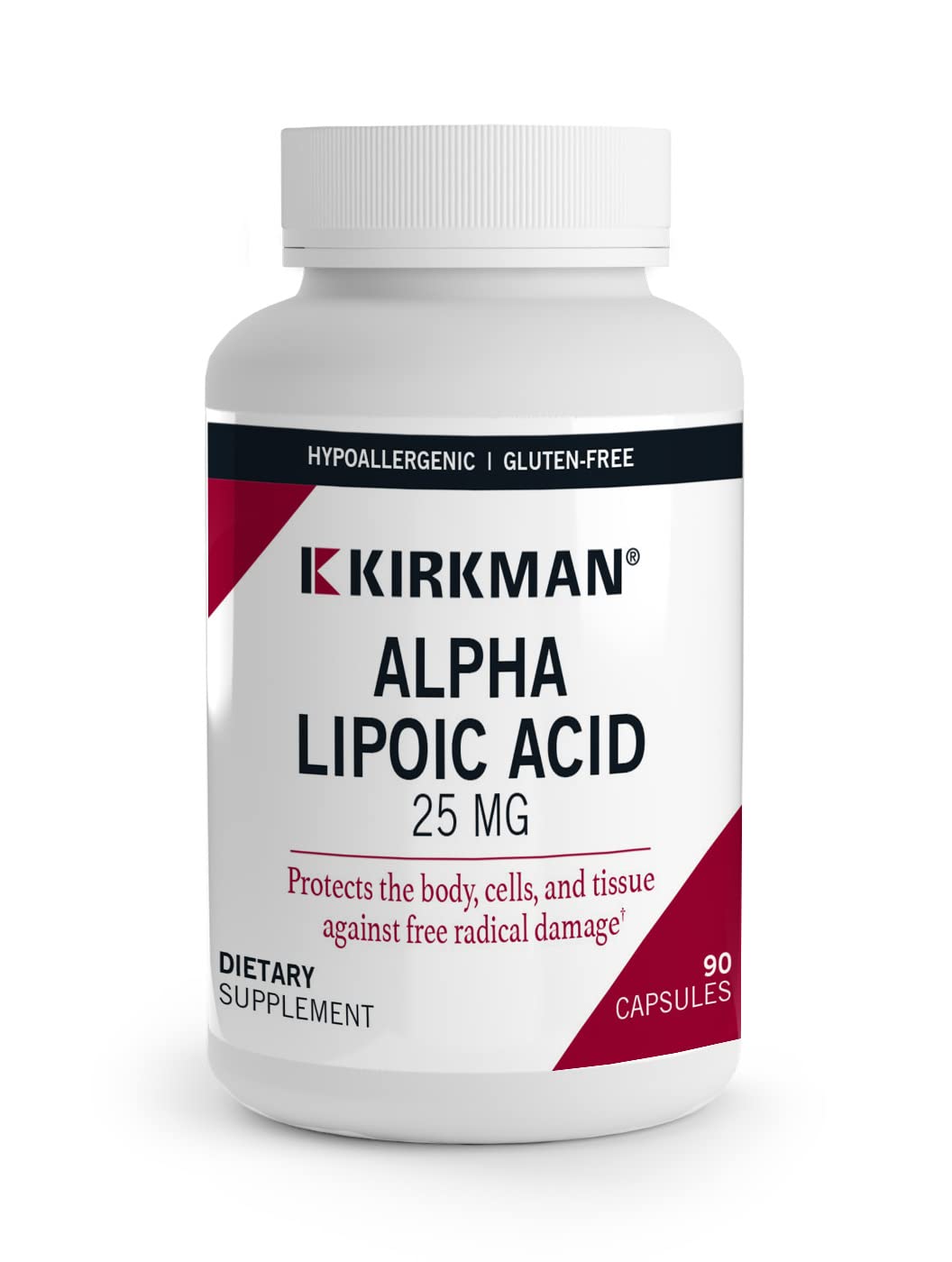 Kirkman Alpha Lipoic Acid 25 mg Capsules, 90 ct