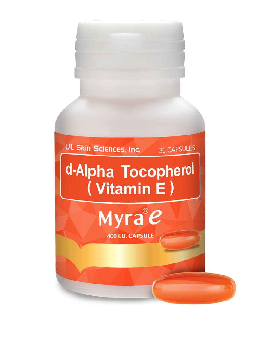 Myra E Vitamin E d-Alpha Tocopherol 400 IU Capsule 1 Count