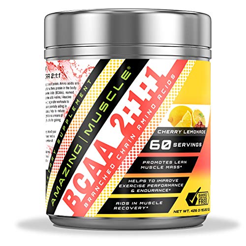Amazing Muscle BCAA 2:1:1 Branched Chain Amino Acids Supplement Powder 16