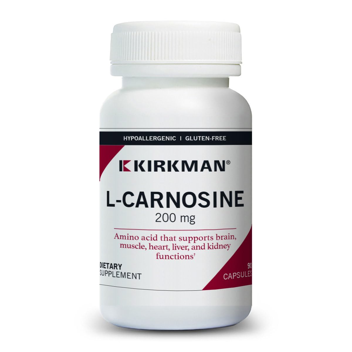 Kirkman L-Carnosine 200 mg Capsule, 90 Count