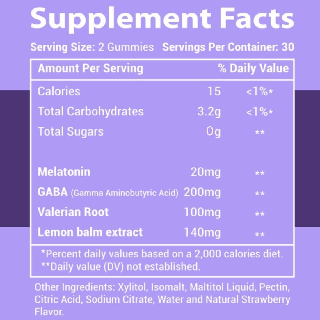 True Roots Sleep Gummies 20mg Melatonin Gummy 60 Count