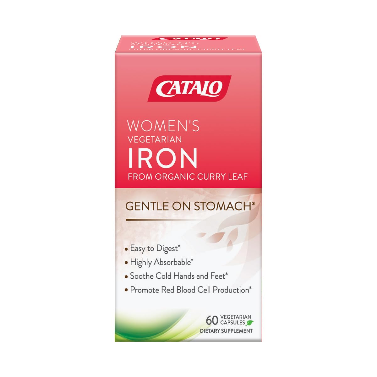 CATALO Women's Vegetarian Iron Capsules, 60 Capsules