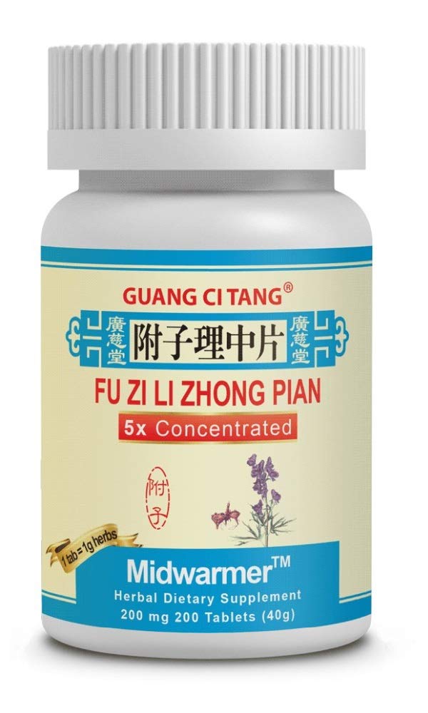 Guang Ci Tang Fu Zi Li Zhong Pian Midwarmer 200 mg Tablets 200 Count