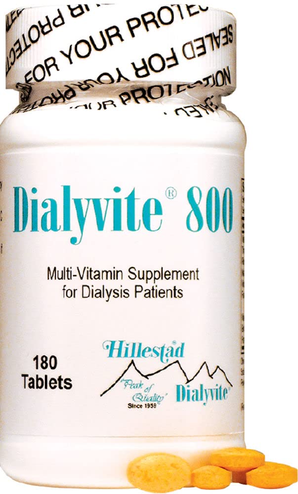 Dialyvite 800 Multi-Vitamin Supplement for Dialysis Patients Tablet, 180 Count