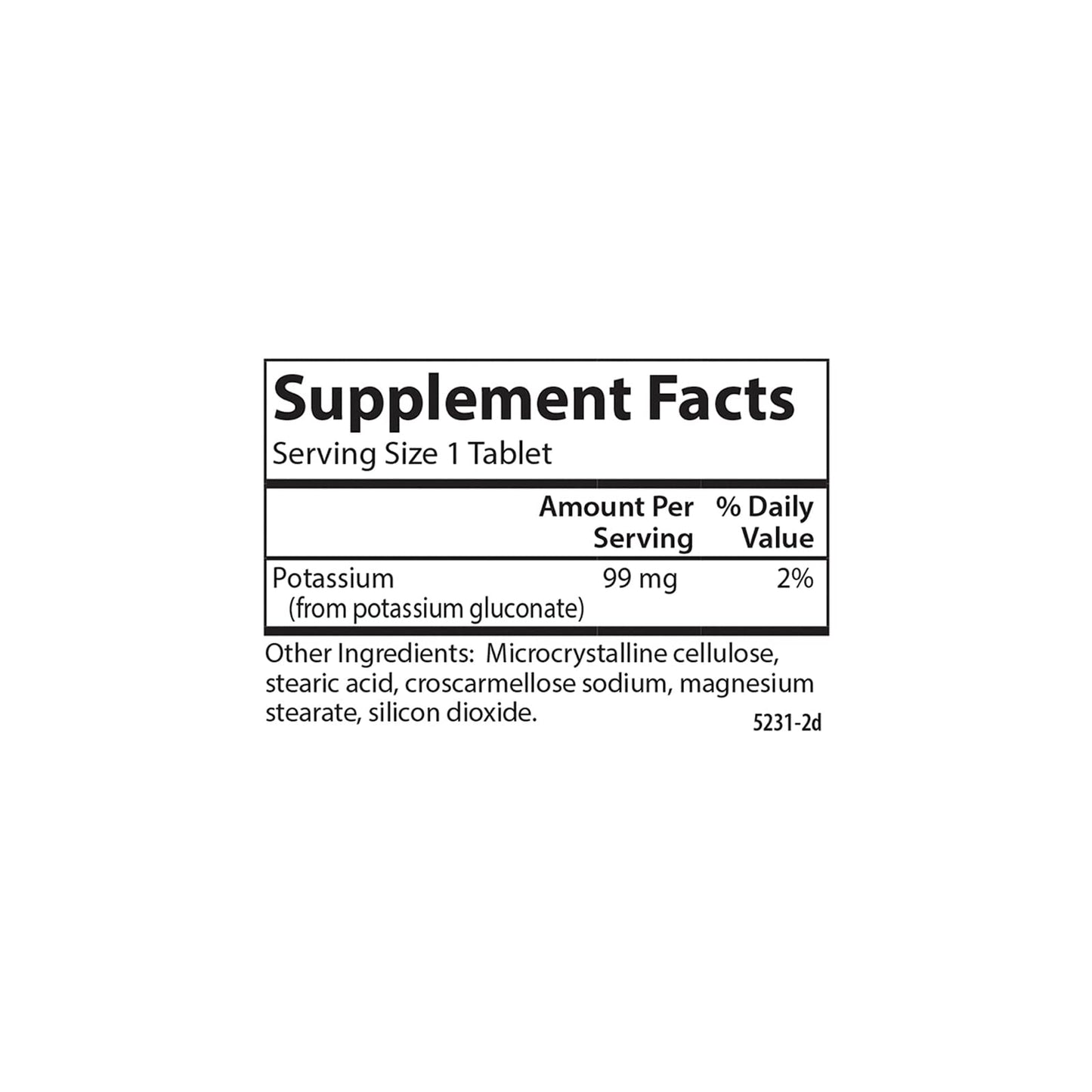 Carlson Potassium 99 mg Promotes Nerve Health & Muscle Function 100 Tablets