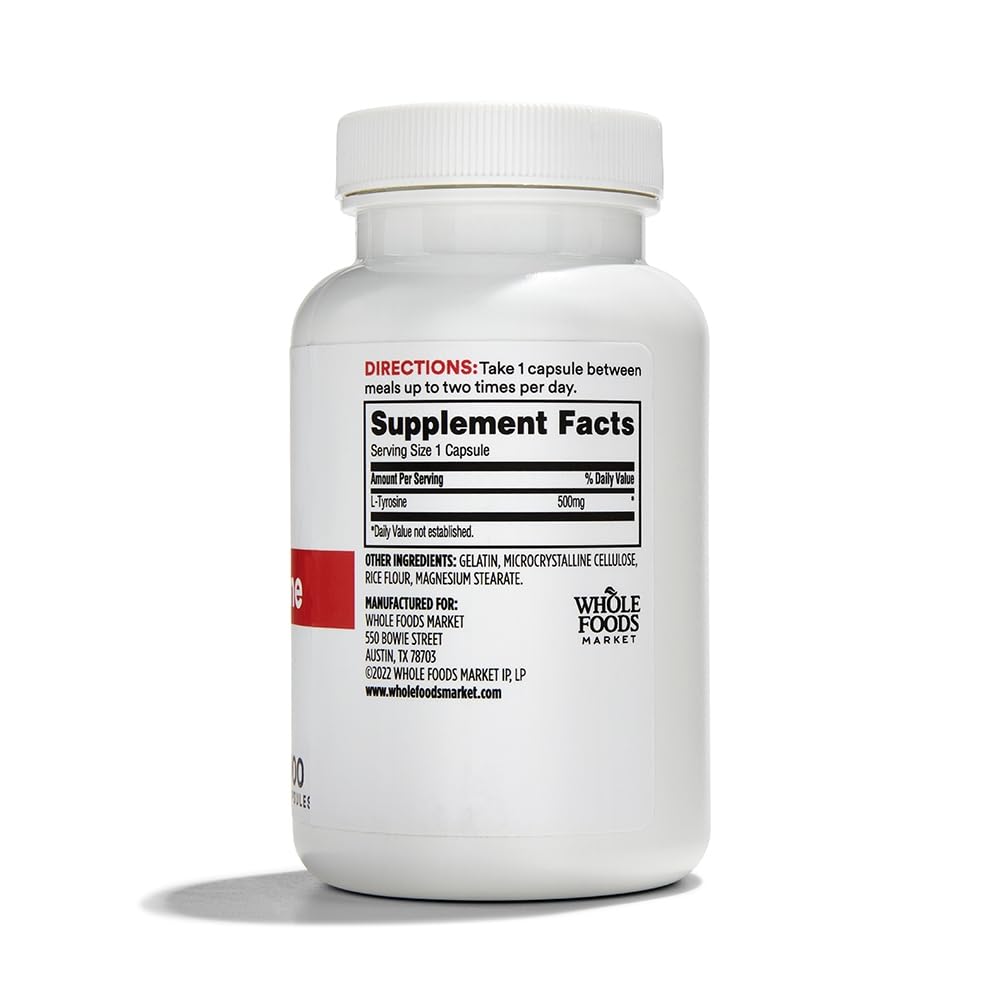 365 by Whole Foods Market L-Tyrosine 500mg Capsule, 100 Capsules