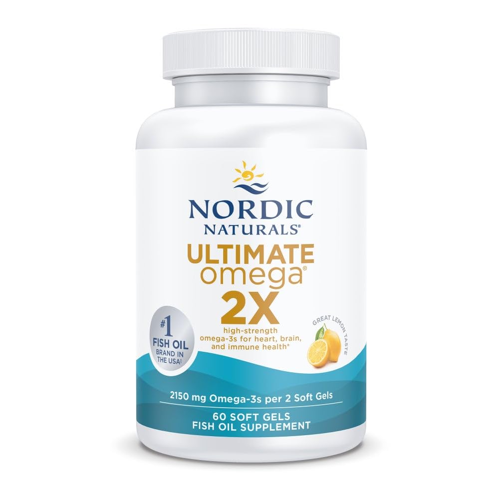 Nordic Naturals Ultimate Omega 2X 2150mg Fish Oil Lemon Softgels 60