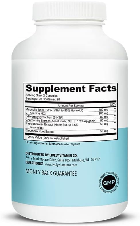 LIVELY VITAMIN CO Chill Pill Capsule 180 Count