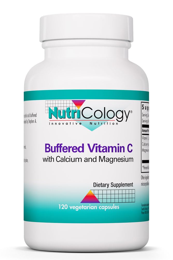 Allergy Research Group NutriCology Buffered Vitamin C 1000 mg Immune Support Vegetarian Capsules, 120 Count