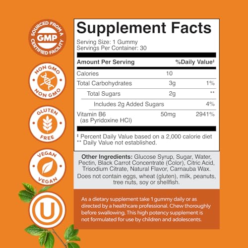 Natures Craft Digestive Enzymes with Ox Bile for No Gallbladder and Vitamin B6 Gummies Bundle, 120 Count