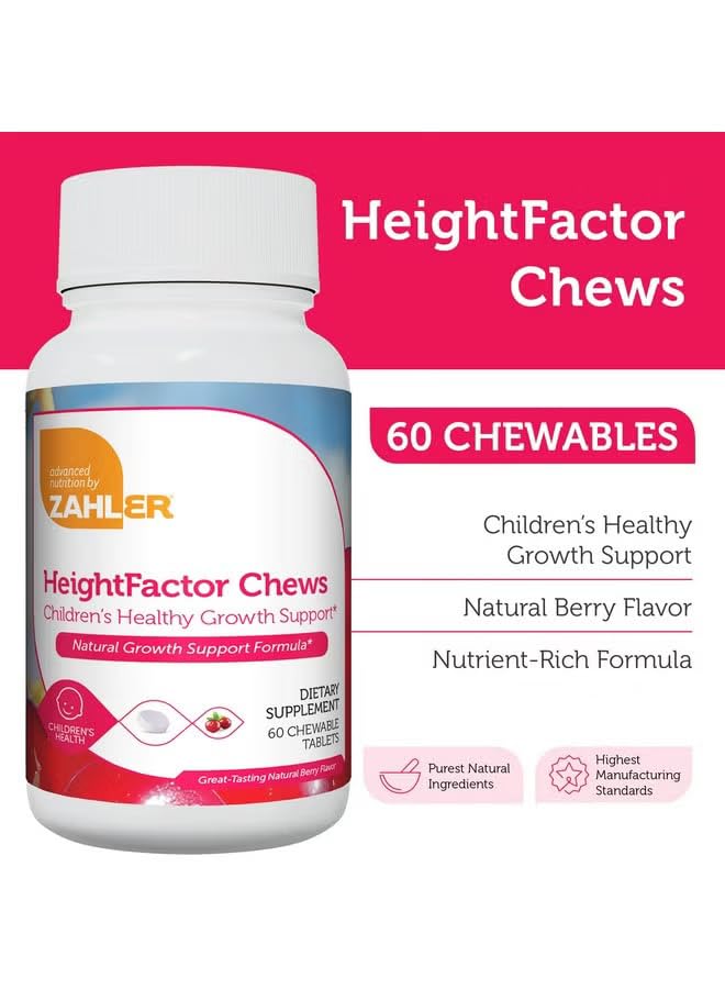 Zahler HeightFactor Chewable Tablets 60 Count