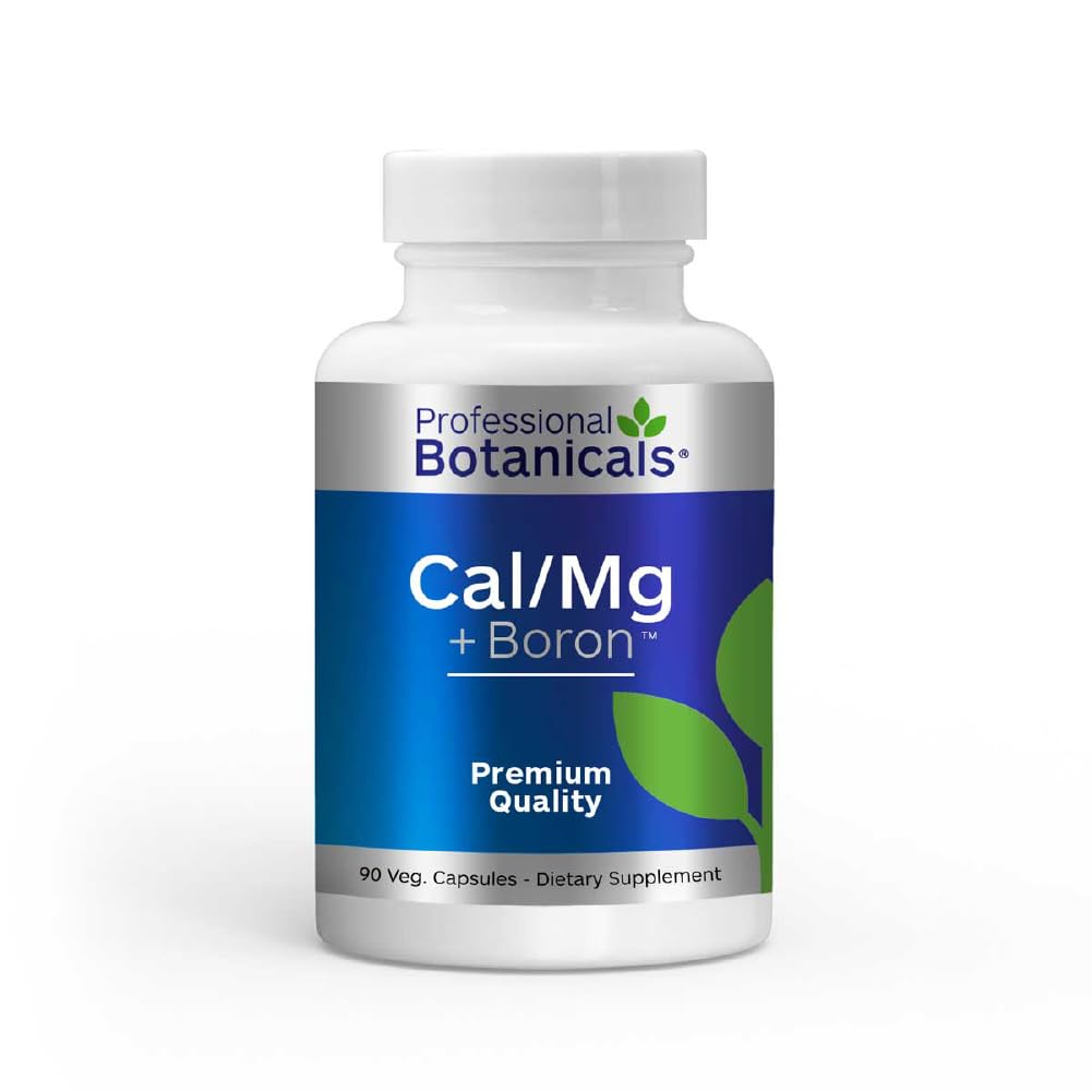 Professional Botanicals Calcium Magnesium and Boron Capsules, 90 Vegetarian Capsules