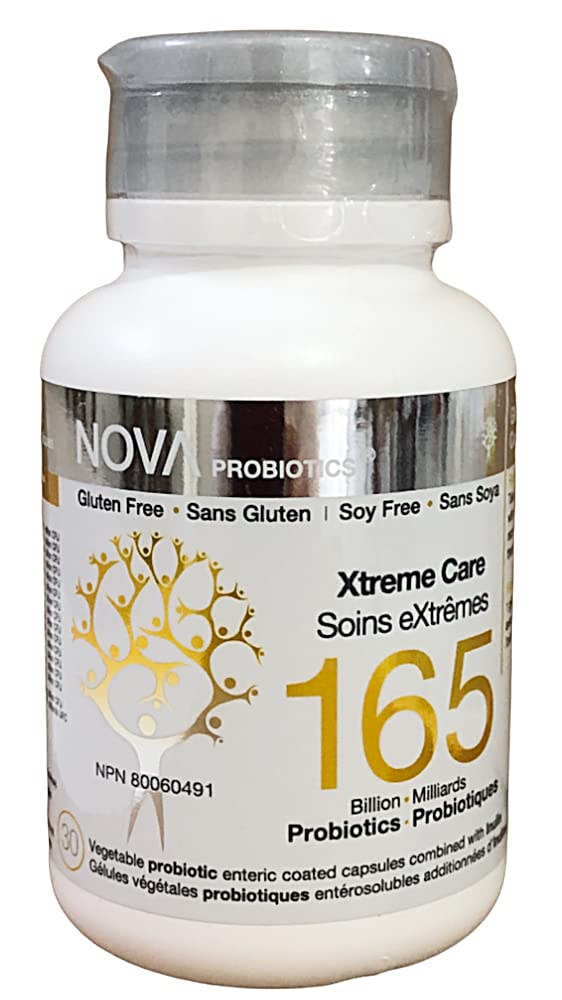 NOVA Probiotics Multi-Strain Xtreme Care 165 Billion Probiotics 30 Capsules