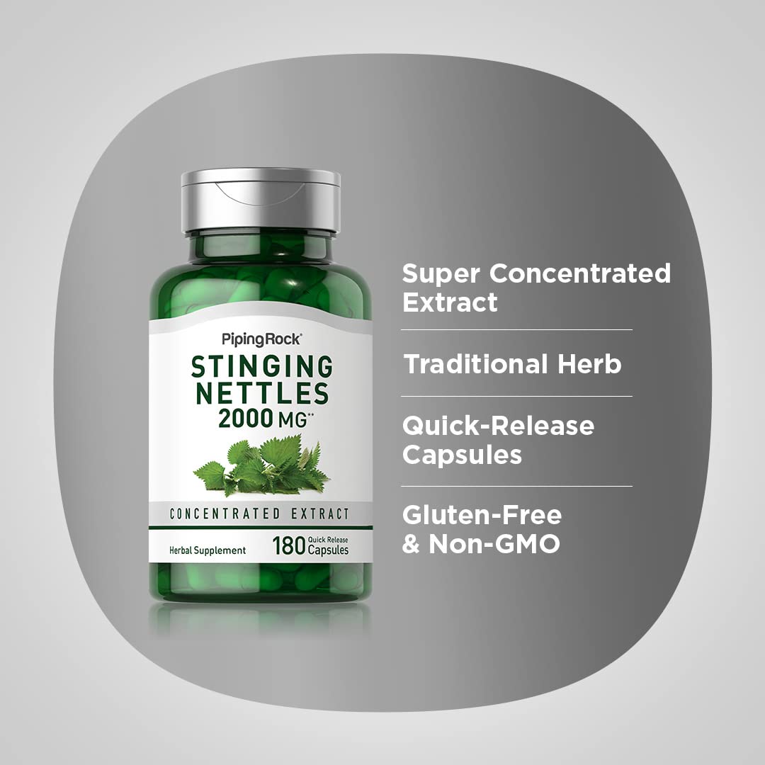 Piping Rock Stinging Nettles Supplement Capsule 180 Count