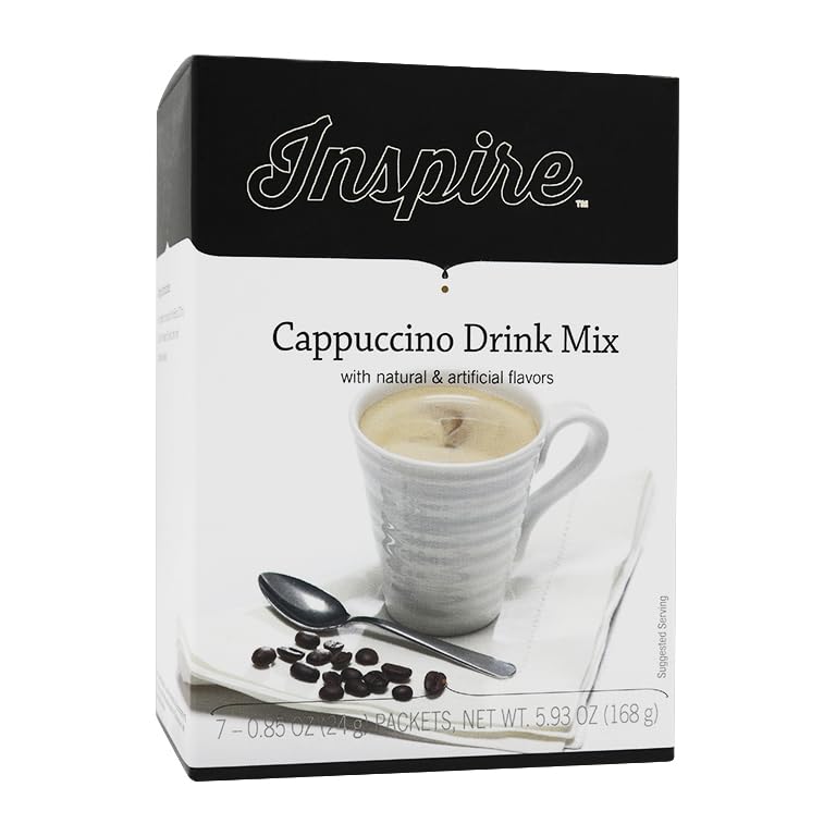 Bariatric Eating Inspire 15g Hot Protein Mix Decaf Cappuccino Powder, 5.93 Ounce
