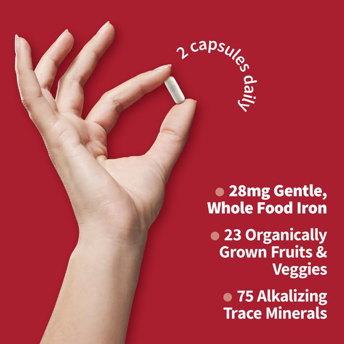 Garden of Life Vitamin Code Healthy Blood Iron Supplement for Women Capsules, 60 Count