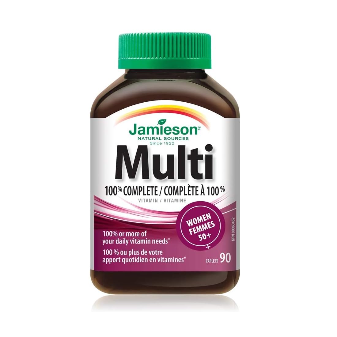Jamieson Laboratories Multi Complete Vitamin for Women 50+ Caplets, 90 Count
