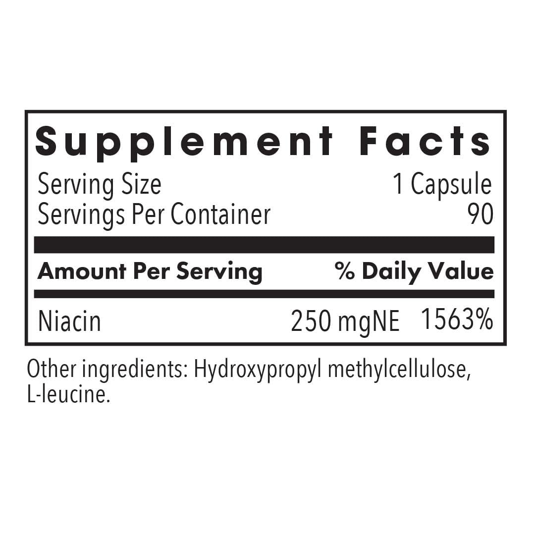 Allergy Research Group Niacin Vitamin B3 Supplement Capsule 90 Count