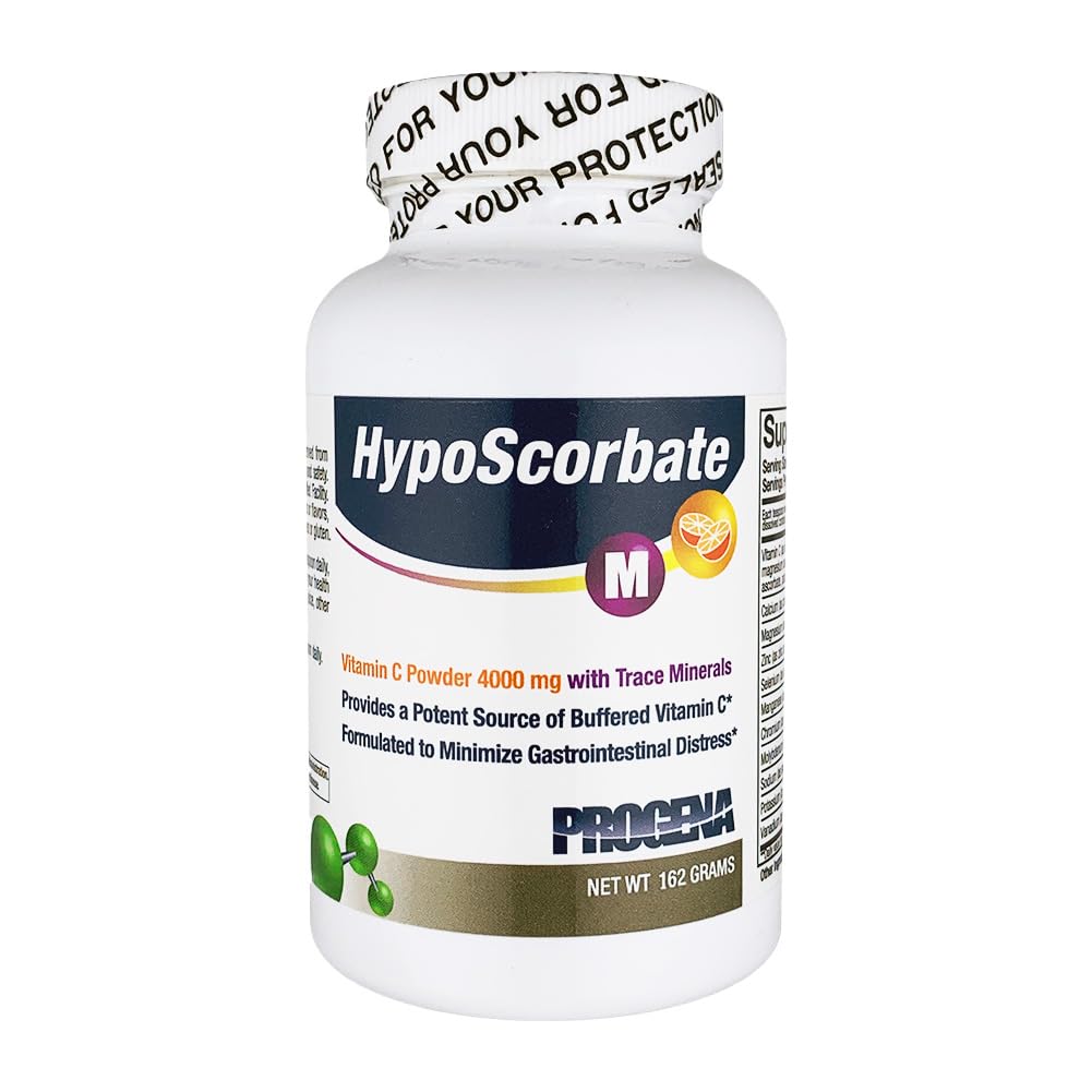 PROGENA Hyposcorbate Vitamin C Powder 4000 mg with Trace Minerals, 5.7 Ounce