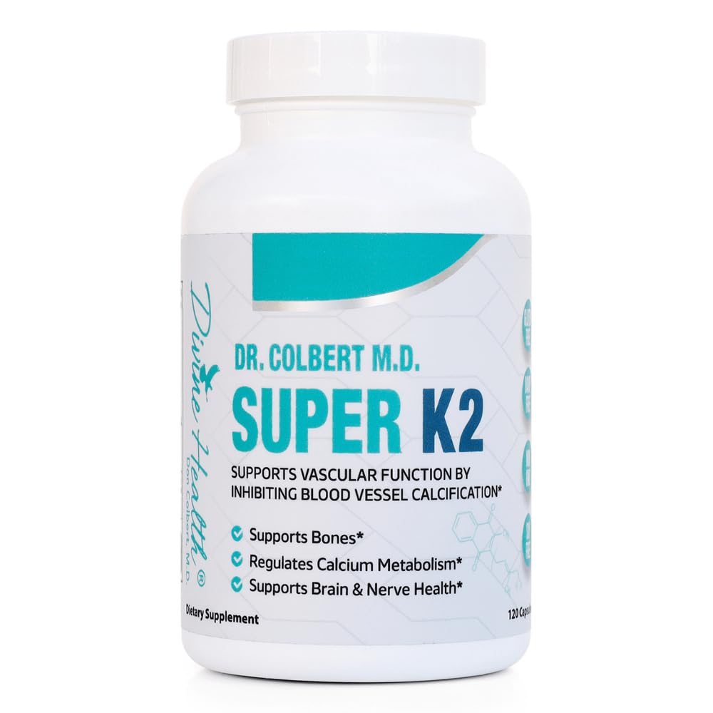 Divine Health Super K2 MK-7 Vitamin K2 200mcg, 120 Capsules