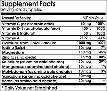 Naturetition Supplements Coral Calcium 1000mg Full Spectrum Capsules, 1 Capsule