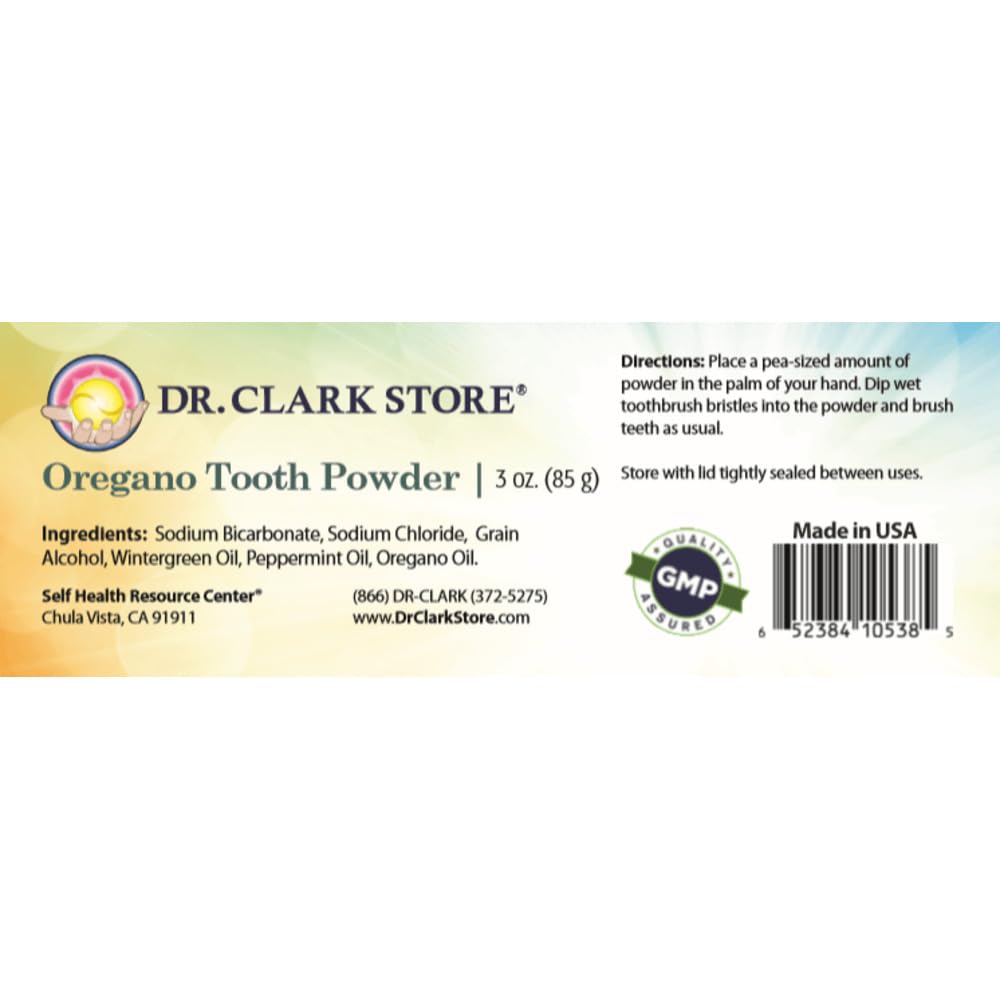 Dr Clark Store Oregano Tooth Powder 3 Ounce