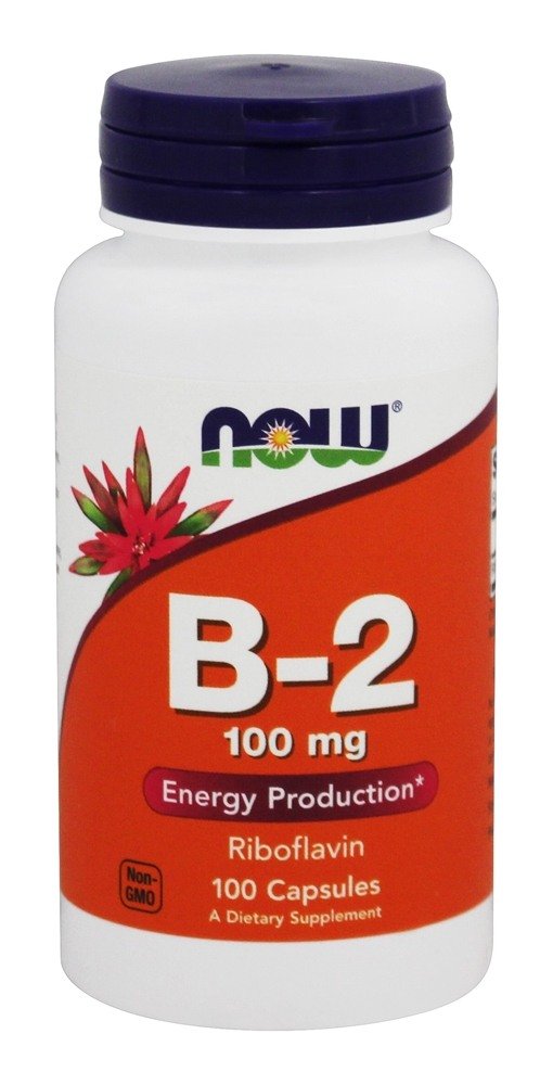 NOW Foods Vitamin B2 Riboflavin 100 mg Capsule, 100 Capsules