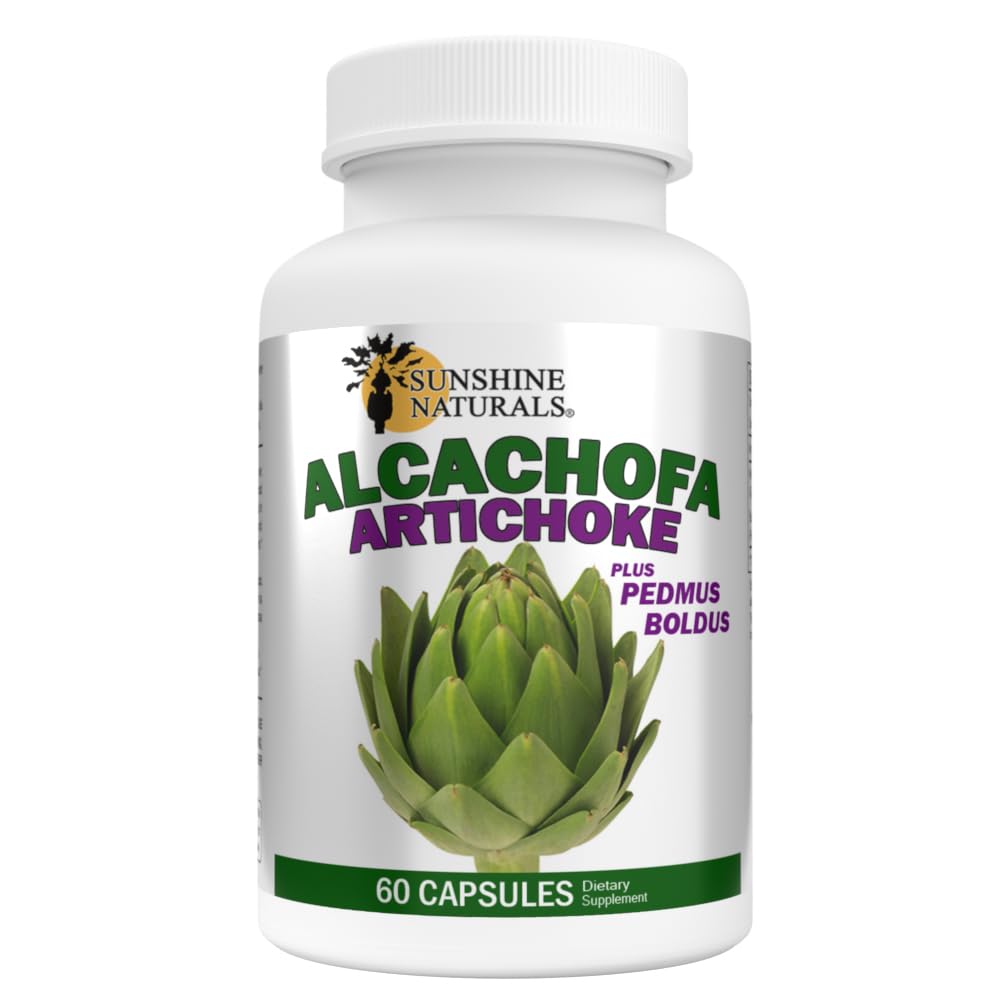 Sunshine Naturals Artichoke and Boldo Dietary Supplement Liver Support and Digestive Aid, 60 Capsules