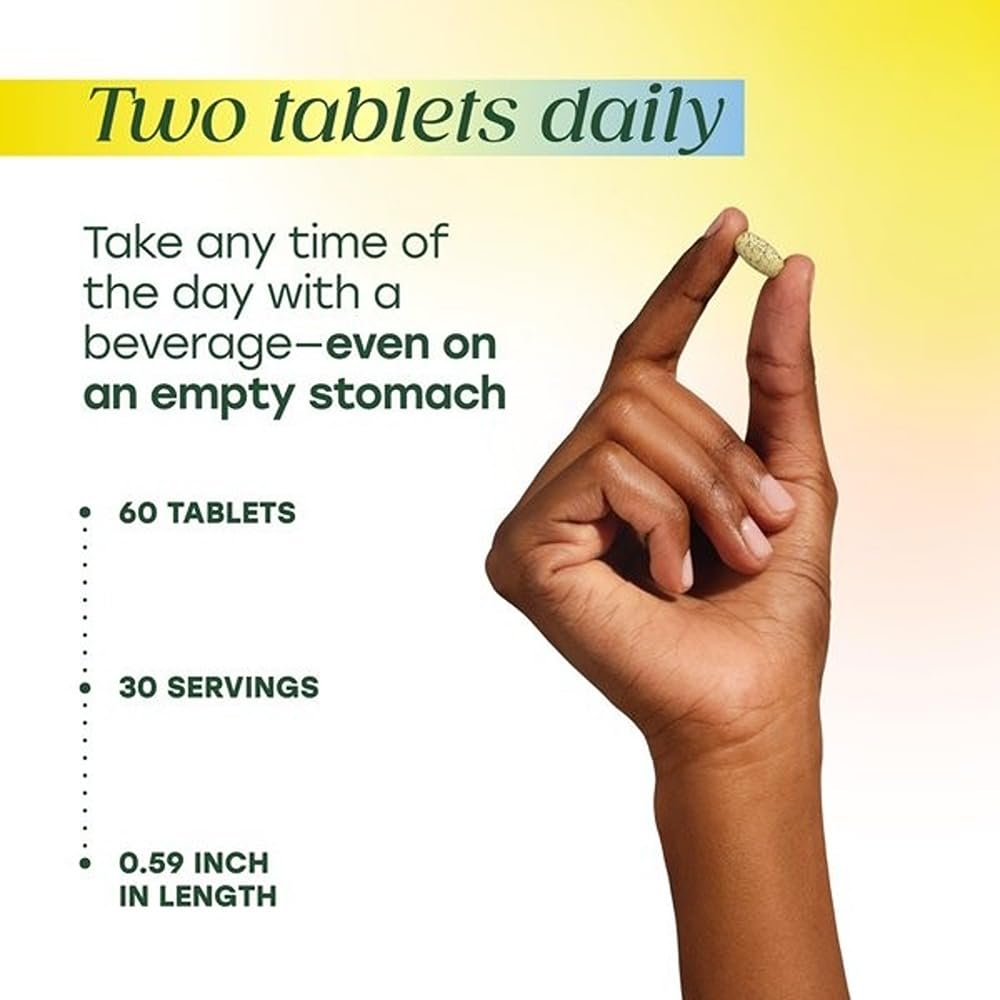 MegaFood L-Theanine 200mg & B Complex with Zinc & Lemon Balm, 60 Tablets