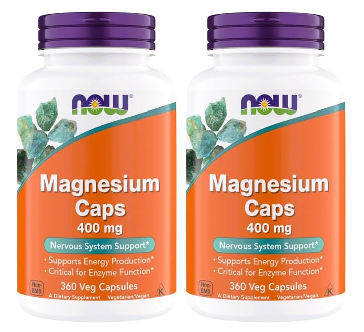 NOW Foods Magnesium 400 mg Veg Capsules, 720 Capsules