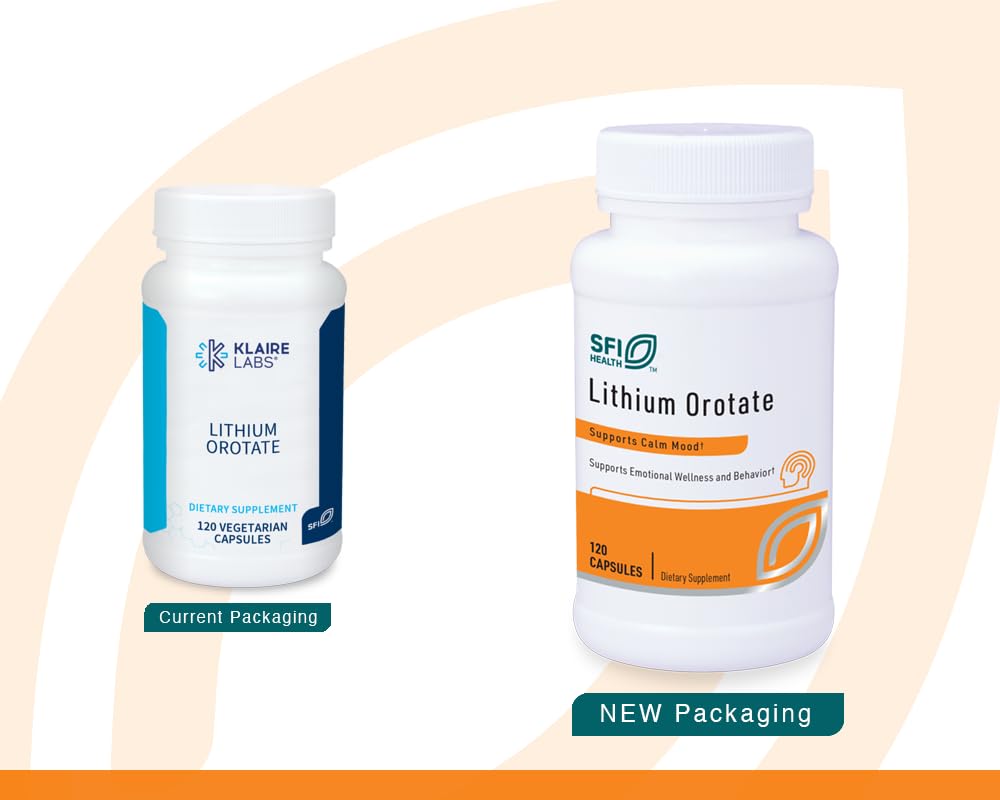 SFI Health Lithium Orotate 4.8 mg Capsules, 120 Count