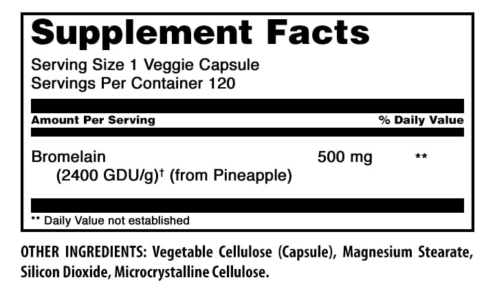 Amazing Nutrition Bromelain Supplement Capsule 120 Count
