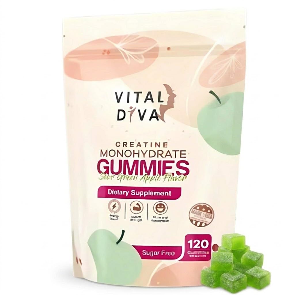 Vital Diva Creatine Monohydrate Gummies for Women, 120 Count