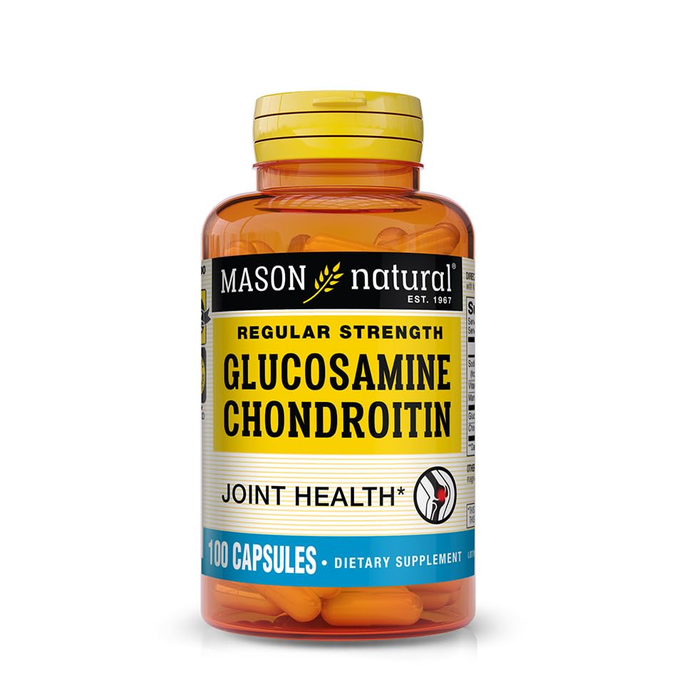 Mason Natural Glucosamine Chondroitin Regular Strength with Vitamin C Capsules, 100 Capsules