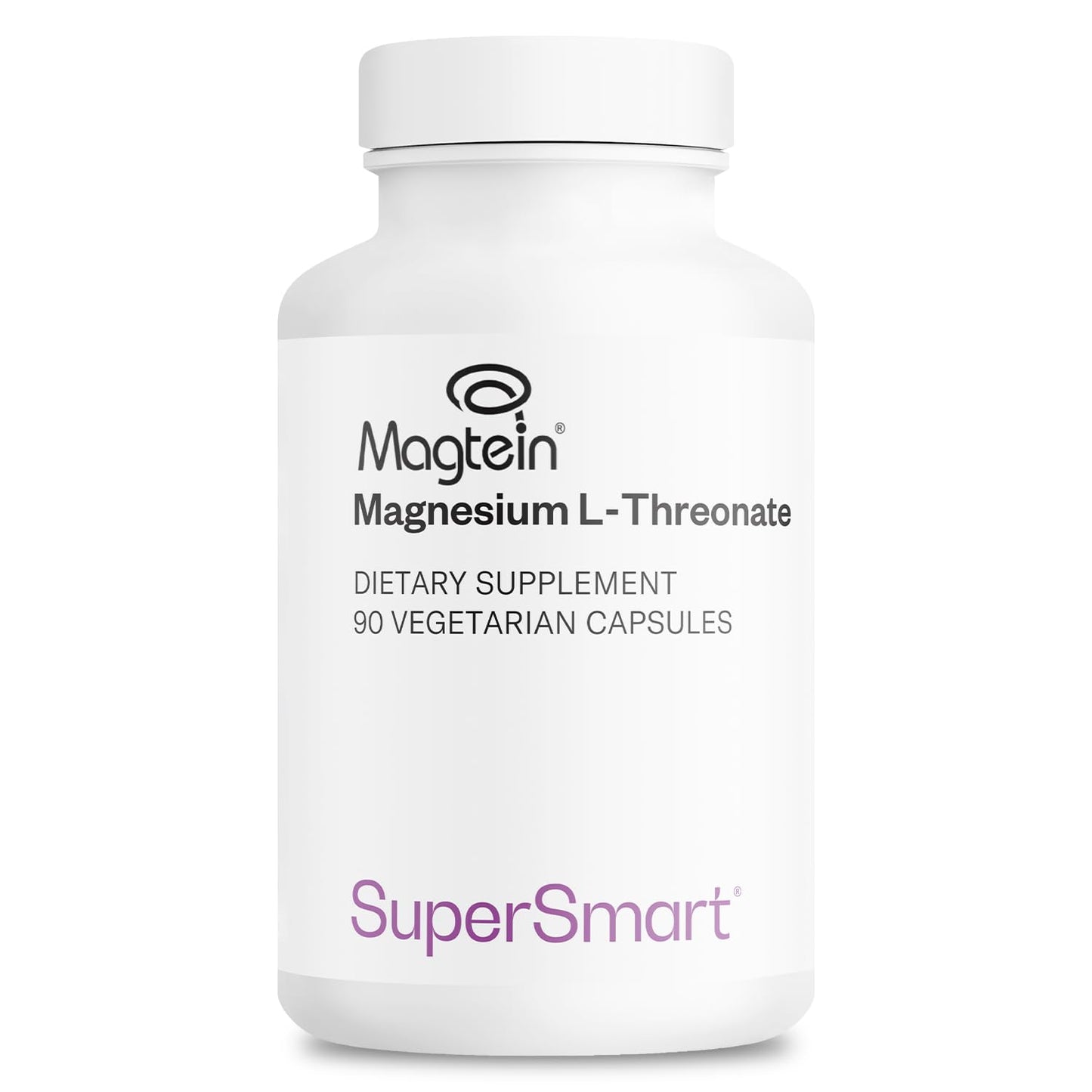Supersmart Magnesium L-Threonate 2000mg per Day (Patented Magtein) Capsule, 120 Count