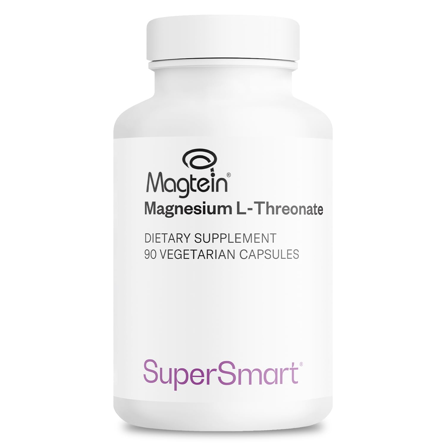 Supersmart Magnesium L-Threonate 2000mg per Day (Patented Magtein) Capsule, 120 Count