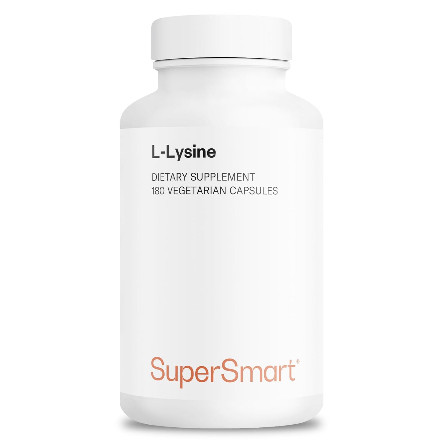 Supersmart L-Lysine 6000mg Daily High-Strength Essential Amino Acid Supplement, Non-GMO & Gluten Free, 180 Vegetarian Capsules