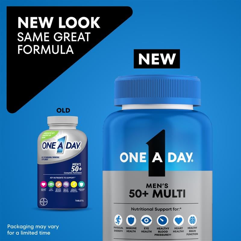 ONE A DAY Men’s 50+ Healthy Advantage Multivitamin Tablet, 200 Count
