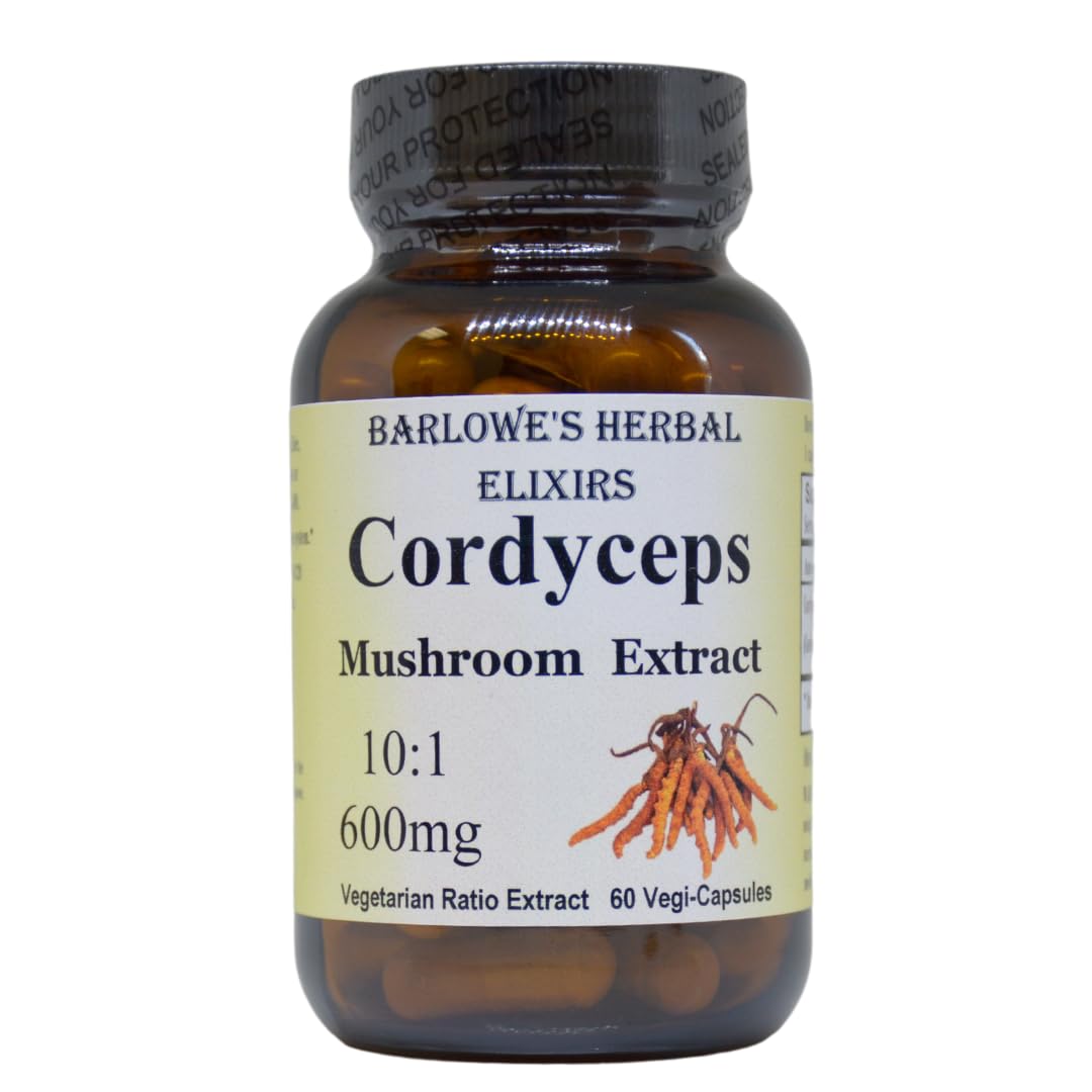 Barlow's Herbal Elixirs Cordyceps Mushroom 60 Capsules