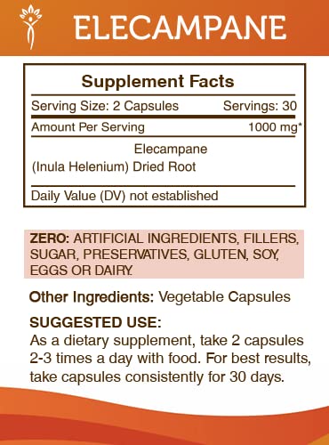 Secrets of the Tribe Elecampane Capsules 60 Count