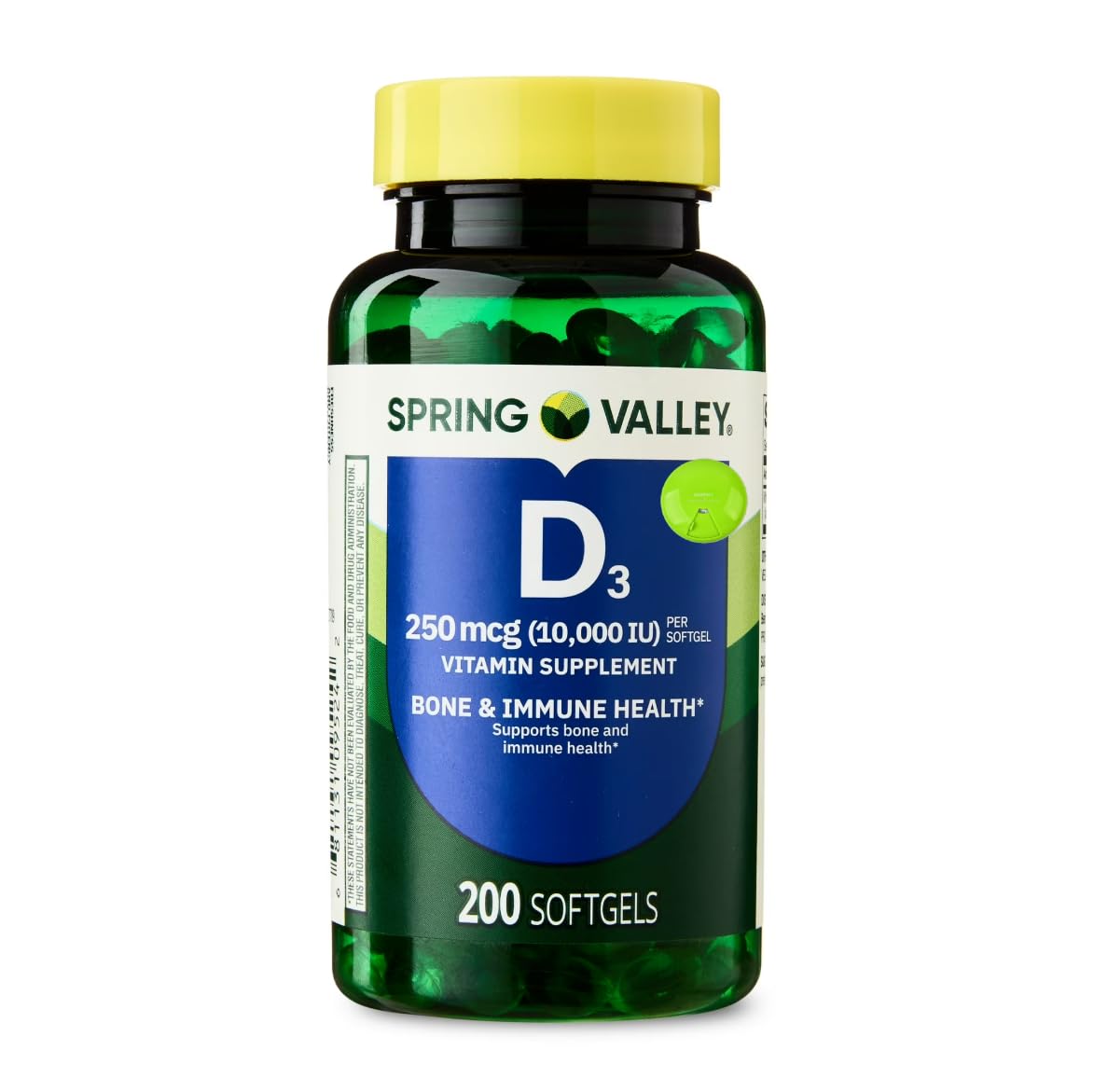 SUREFECT Vitamin D3 250mcg (10,000 IU) Softgel, 200 Softgels