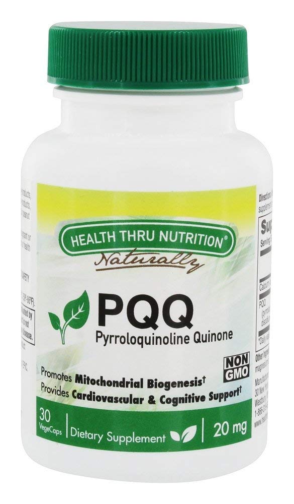 Health Thru Nutrition PQQ Mitochondrial Biogenesis Support 20 mg Vegetable Capsules, 30 Count