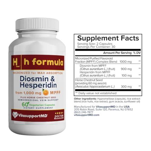 VITASUPPORTMD Lymphatic Drainage and Hemorrhoidal Vein Support Bundle Capsules, 120 Capsules