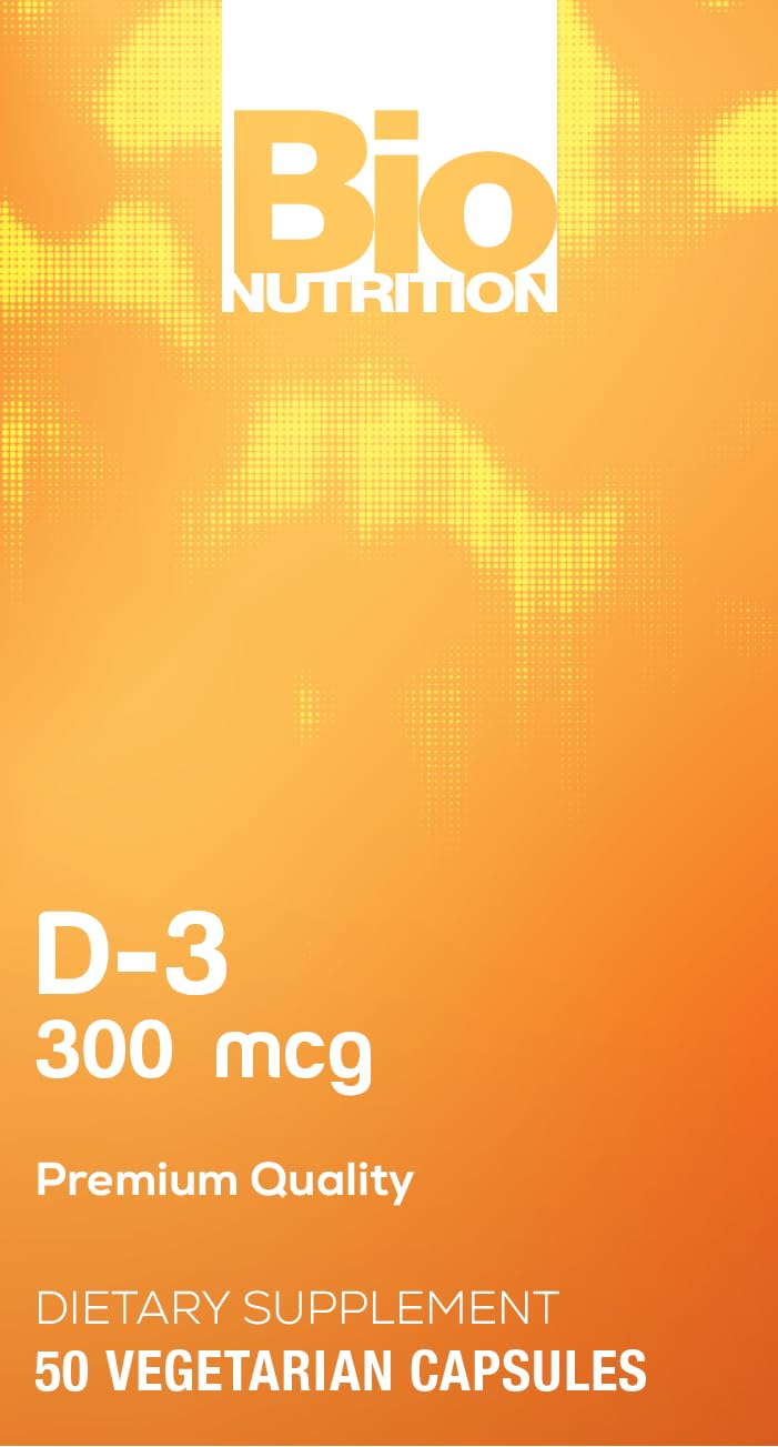 Bio Nutrition Vitamin D3 12,000 IU Vegi-Caps Capsule 50 Count