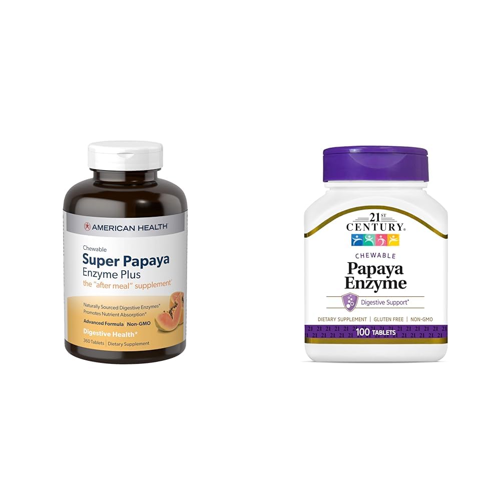 American Health Papaya Enzyme Tablets & Chewables Bundle, 460 Count