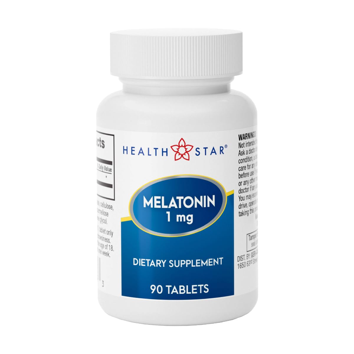 GeriCare Melatonin 1mg Sleep Support Supplement Tablets, 90 Tablets