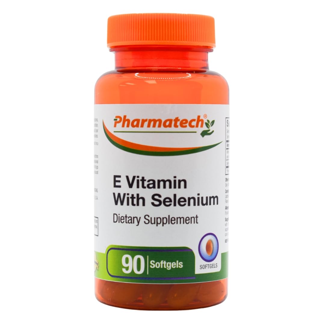 PHARMATECH Vitamin E with Selenium Antioxidant Supplement Softgels 90