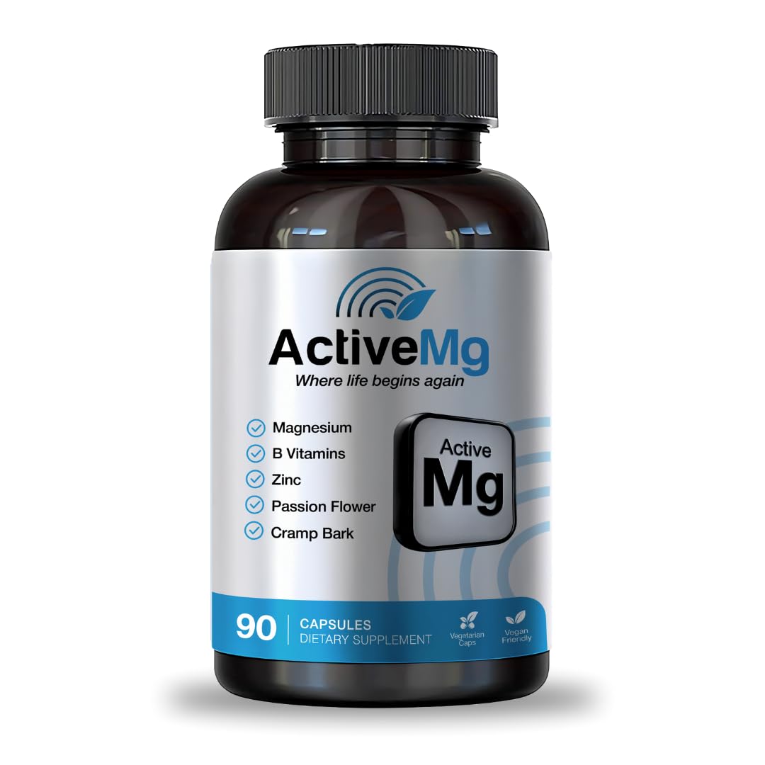 Migraine Stop Active Mg Magnesium Supplement with Zinc & B Vitamins, Capsule, 90 Count