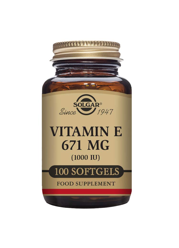 Solgar Vitamin E 670 mg (1000 IU) Softgel, 100 Count