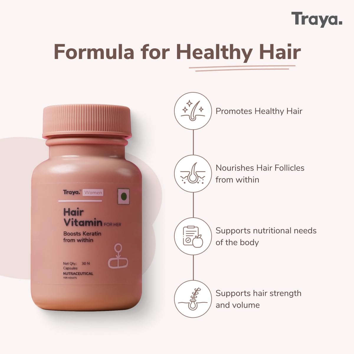 Generic Hair Vitamin for Her Capsule, 30 Count